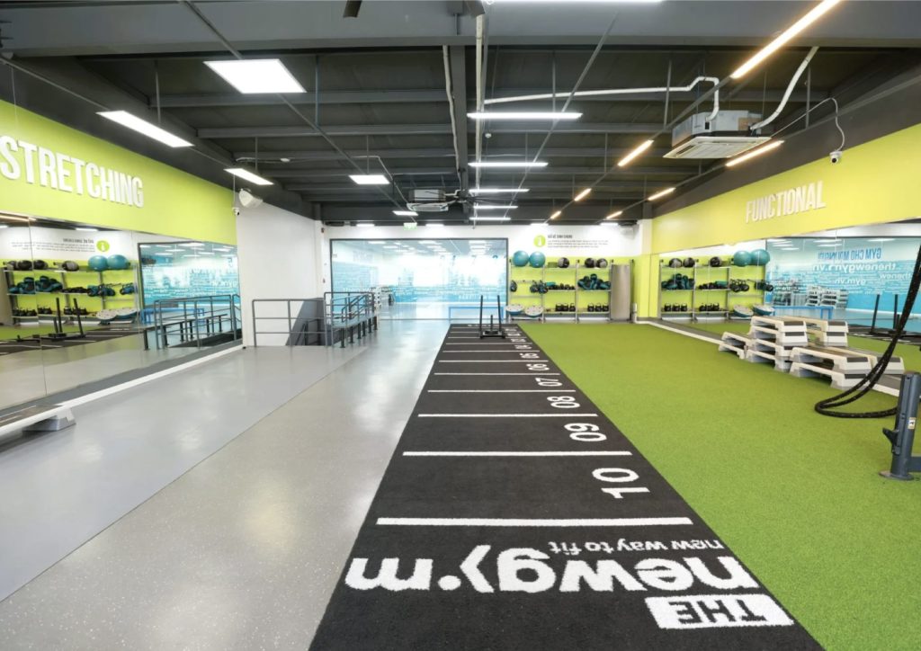 Khu tập luyện tại The New Gym Hậu Giang